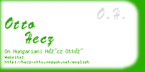 otto hecz business card